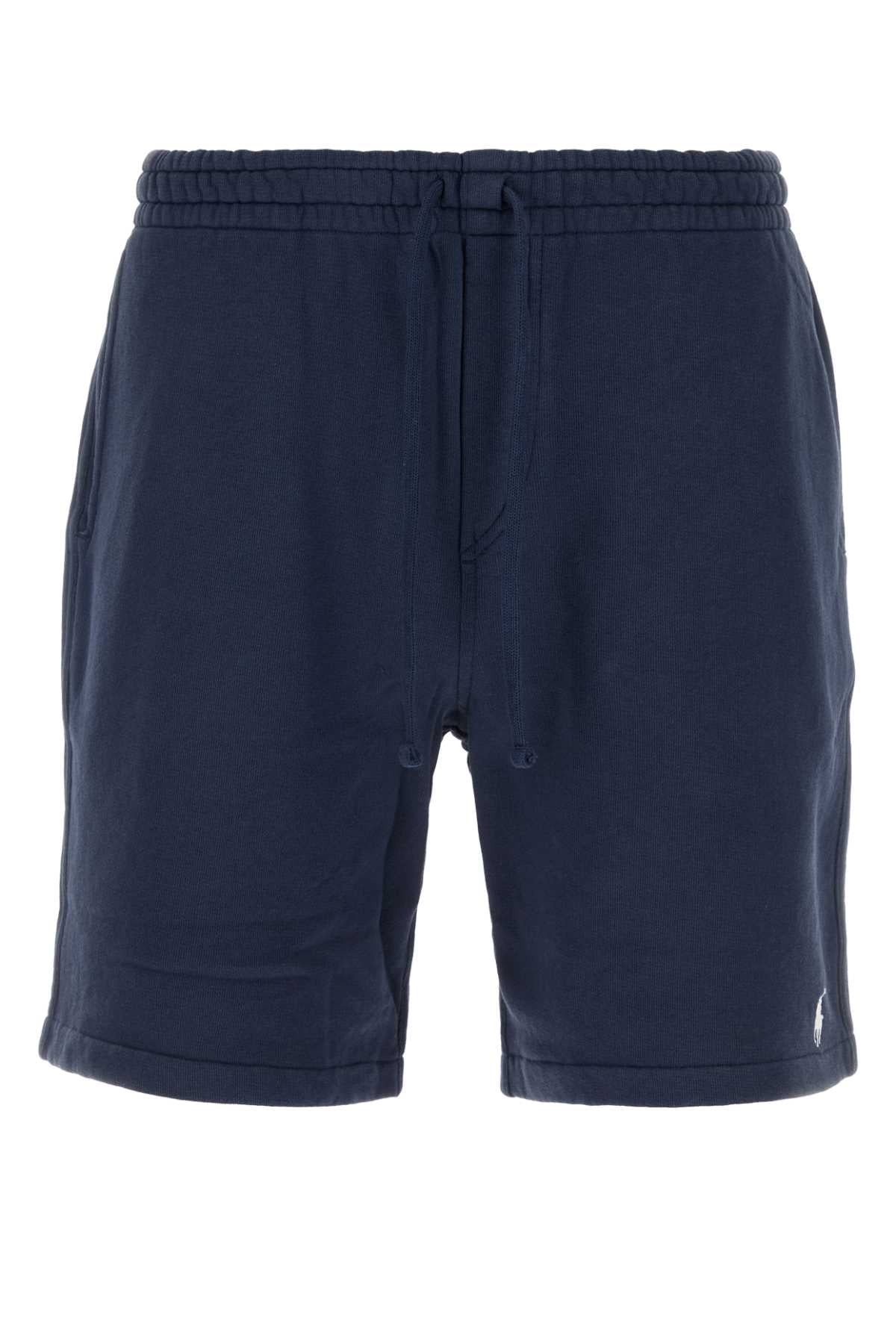 Polo Ralph Lauren Cotton Blend Knit Bermuda Shorts — Navy