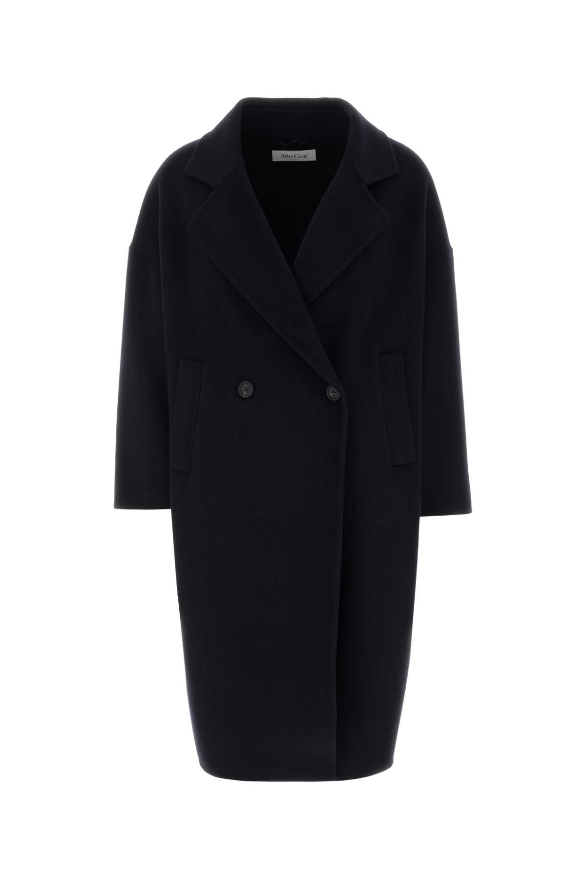 Abrigo de mezcla de lana Aftercoat — Negro