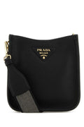 Prada Vitello Leather Crossbody Bag — Black