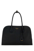 Prada Vitello Leather Shoulder Bag — Black