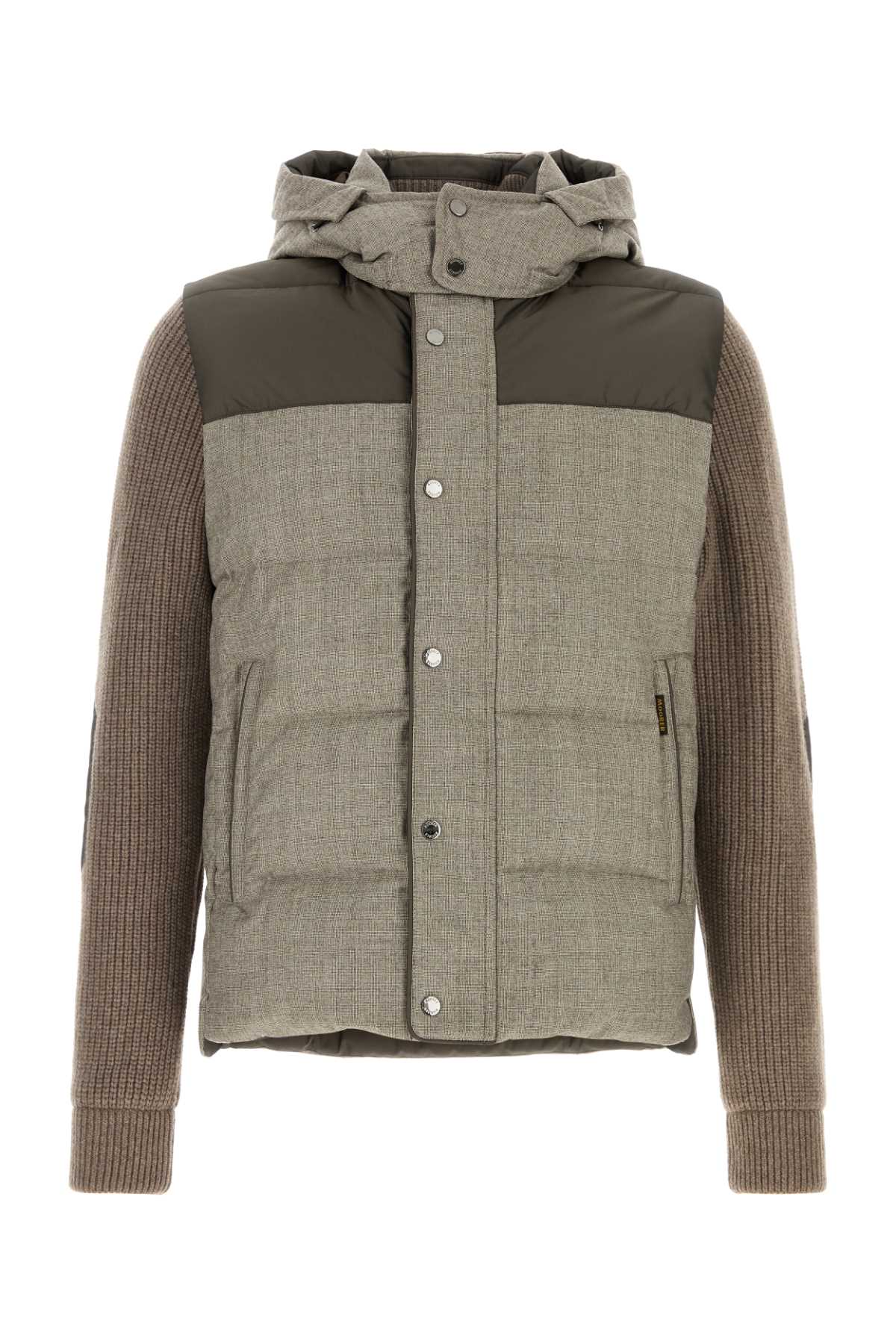 Moorer Virgin Wool Block Down Jacket — Beige