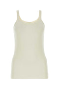 Bottega Veneta Wool Ribbed Tank Top — Ivory