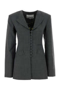 Ganni Melange Blazer — Gray
