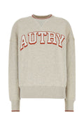 Autry Logo-Embroidered Cotton Sweatshirt — Beige