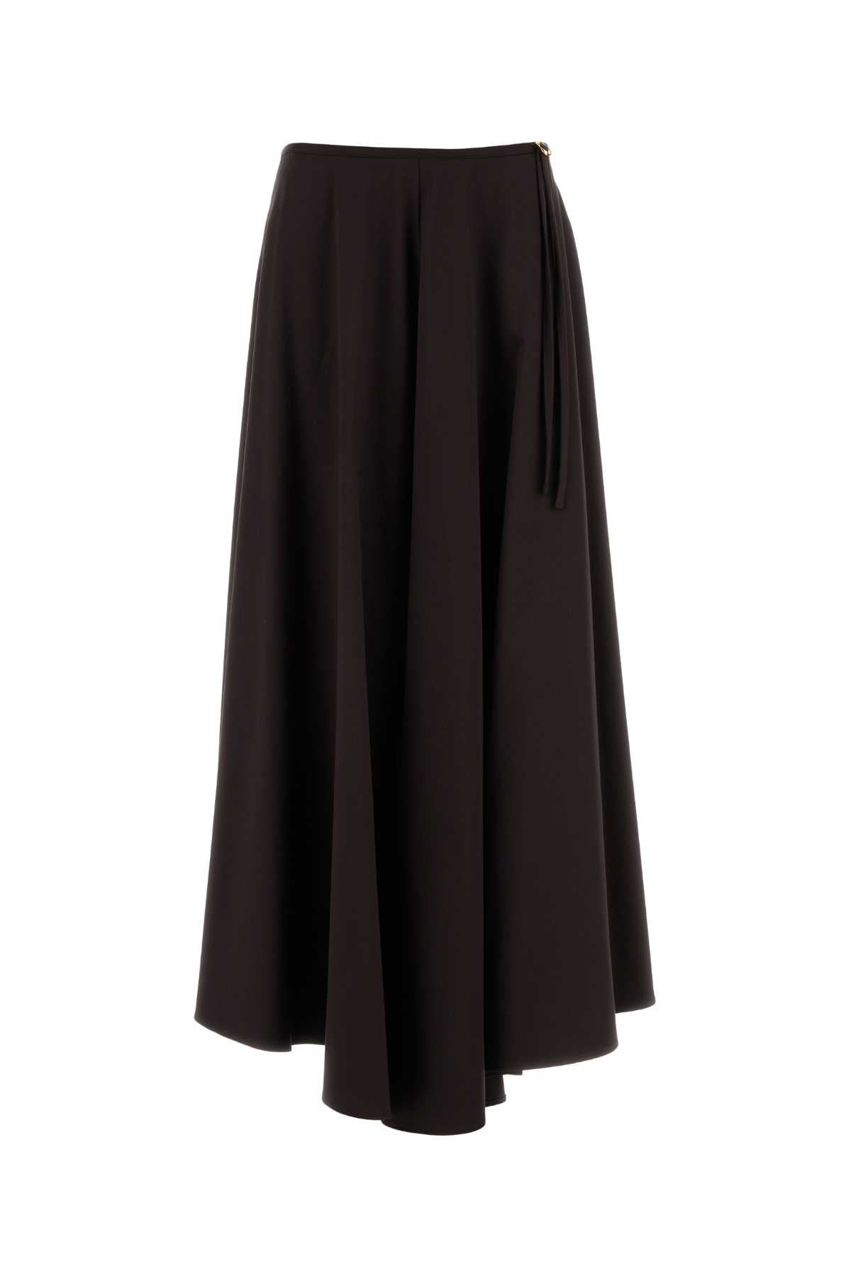 Agnona Circle Skirt — Brown