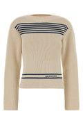 Balenciaga Boatneck Sweater — Beige