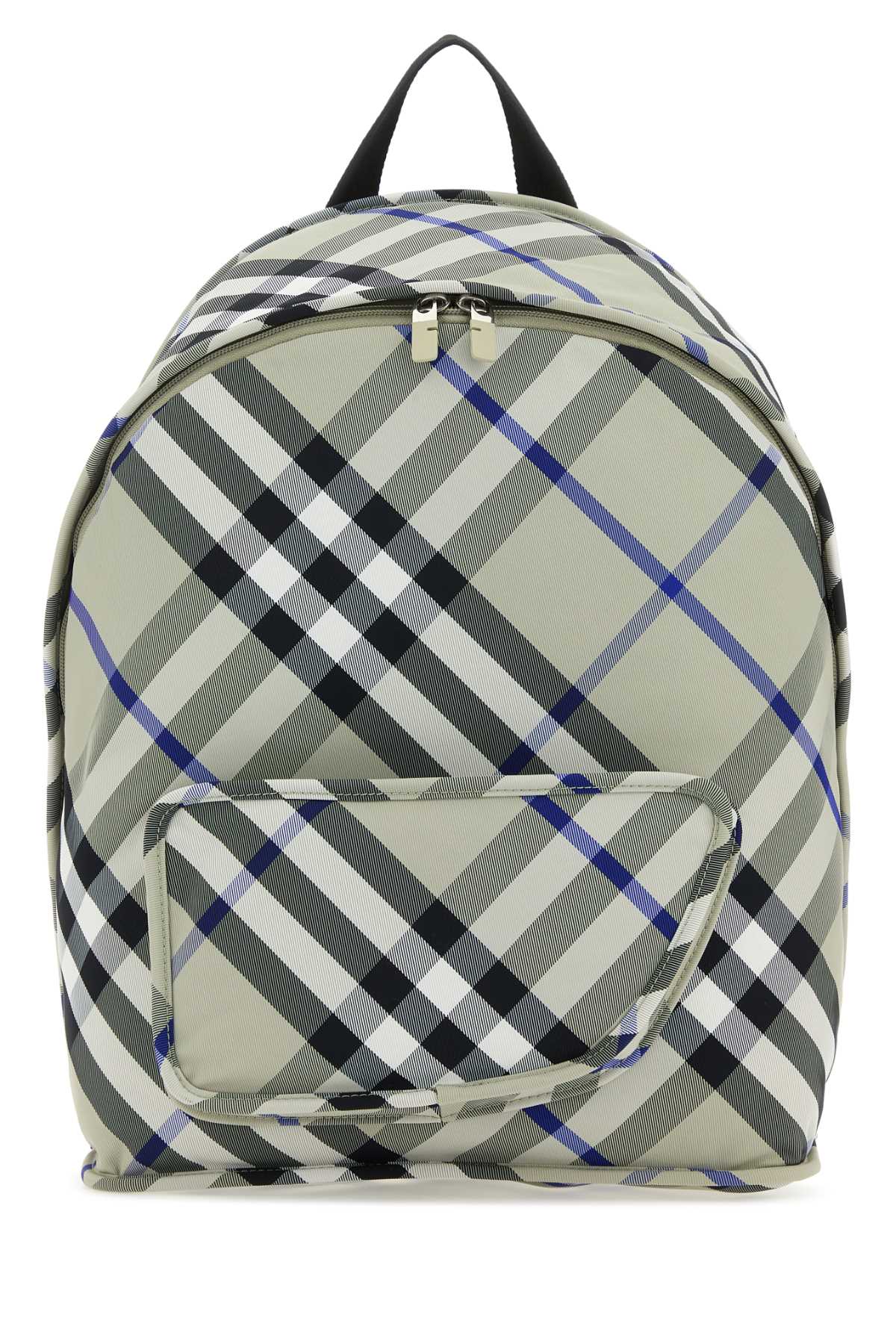 Burberry Check-Pattern Nylon Backpack — Beige