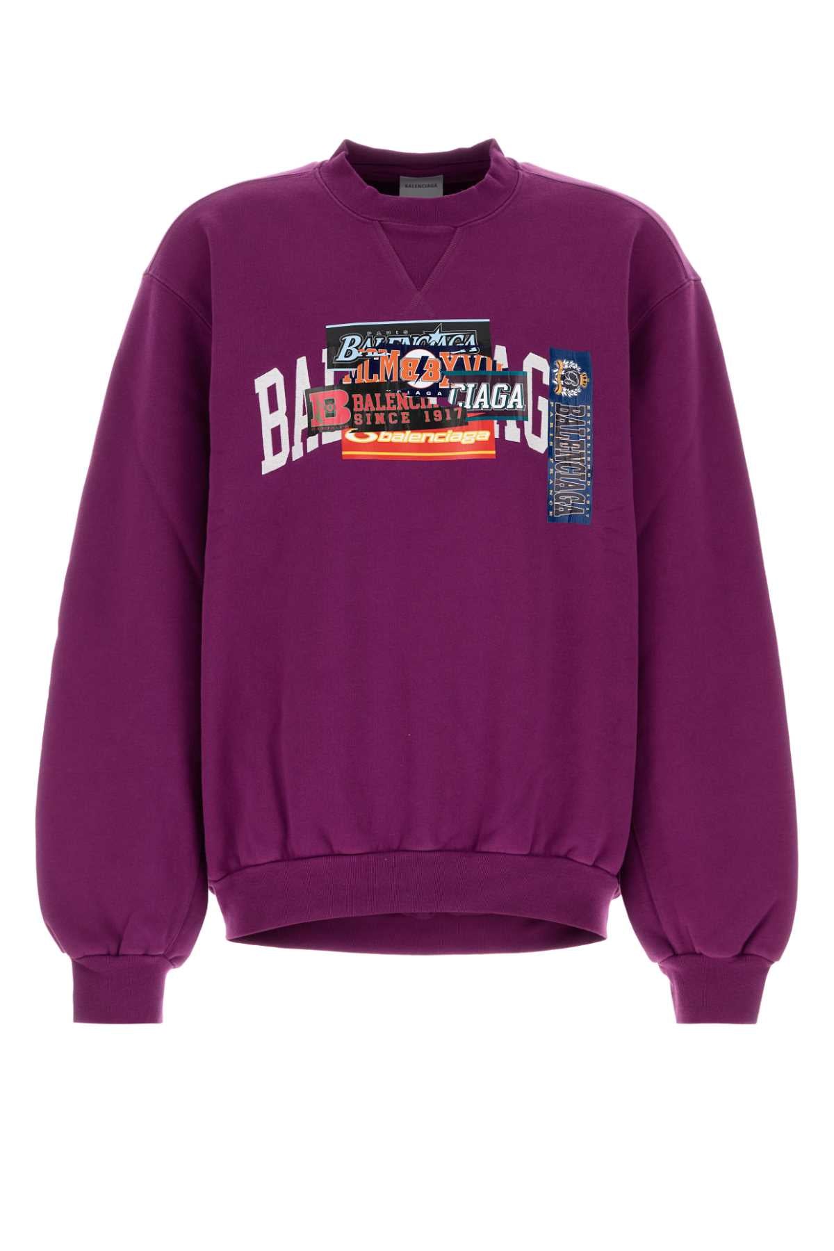 Balenciaga Crewneck Sweatshirt — Purple