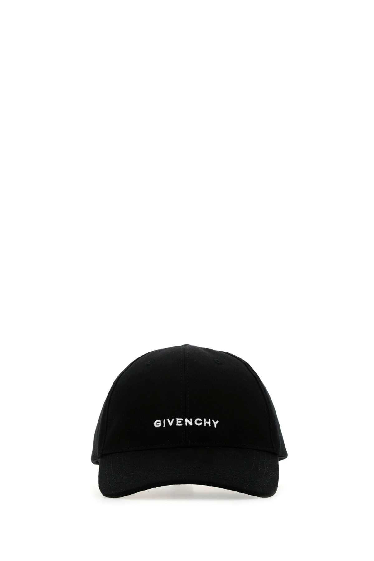 Givenchy CAPPELLO Logo-Embroidered Cotton Baseball Cap — Black