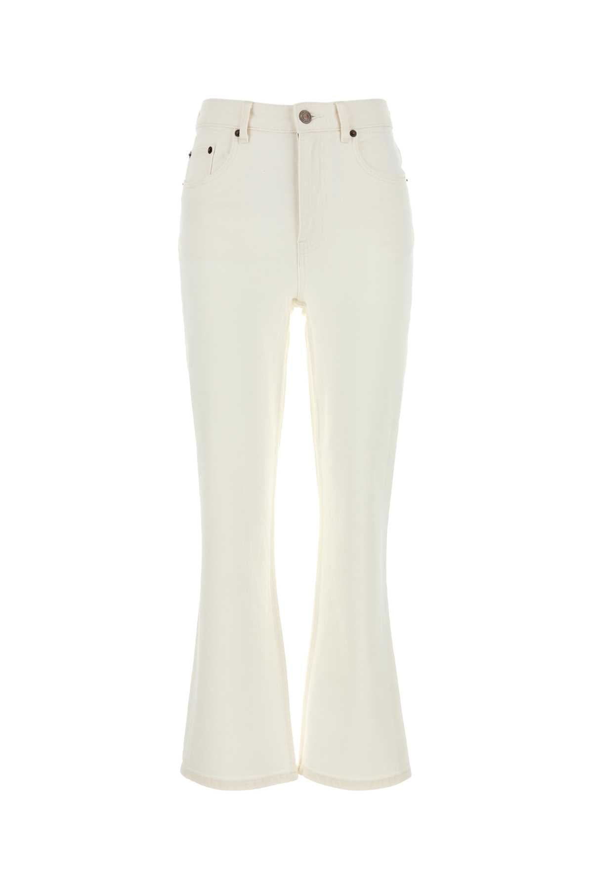 Tory Burch Stretch Denim Jeans — White