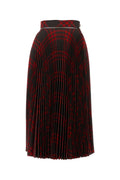 Burberry Pleated Tartan Skirt — Red