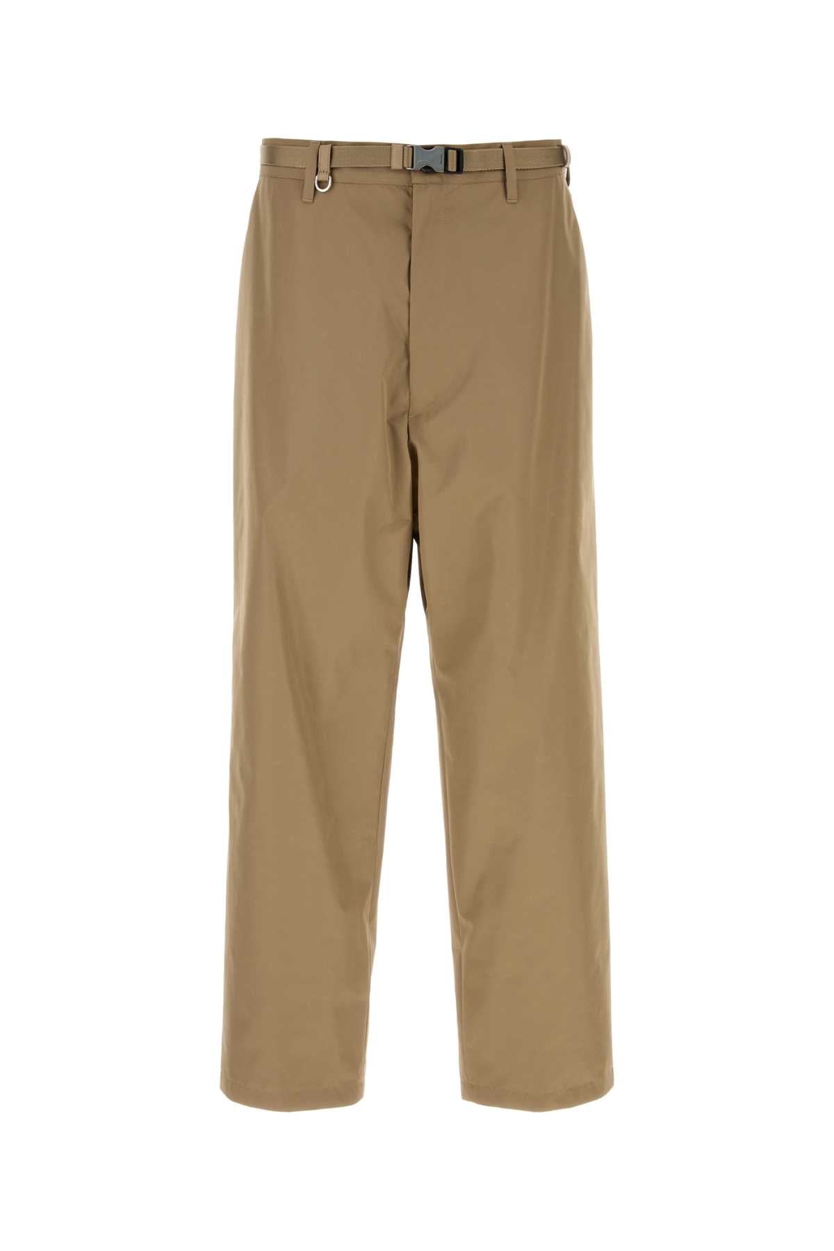 Prada Tech Fabric Trousers — Beige