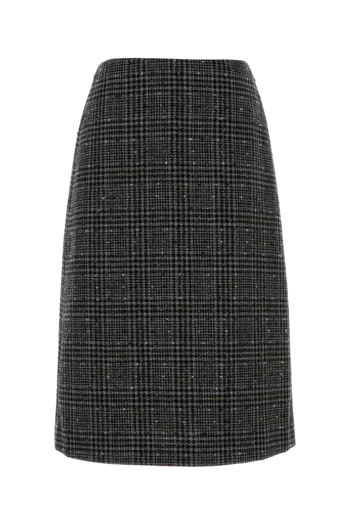 Fendi Tweed Skirt — Brown