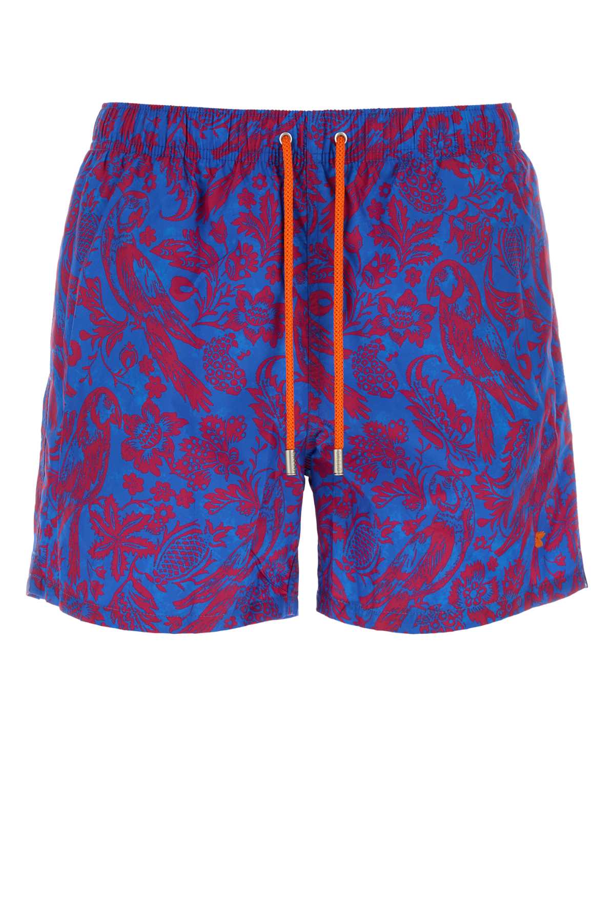 Gallo Printed Polyester Swimming Shorts — Blue