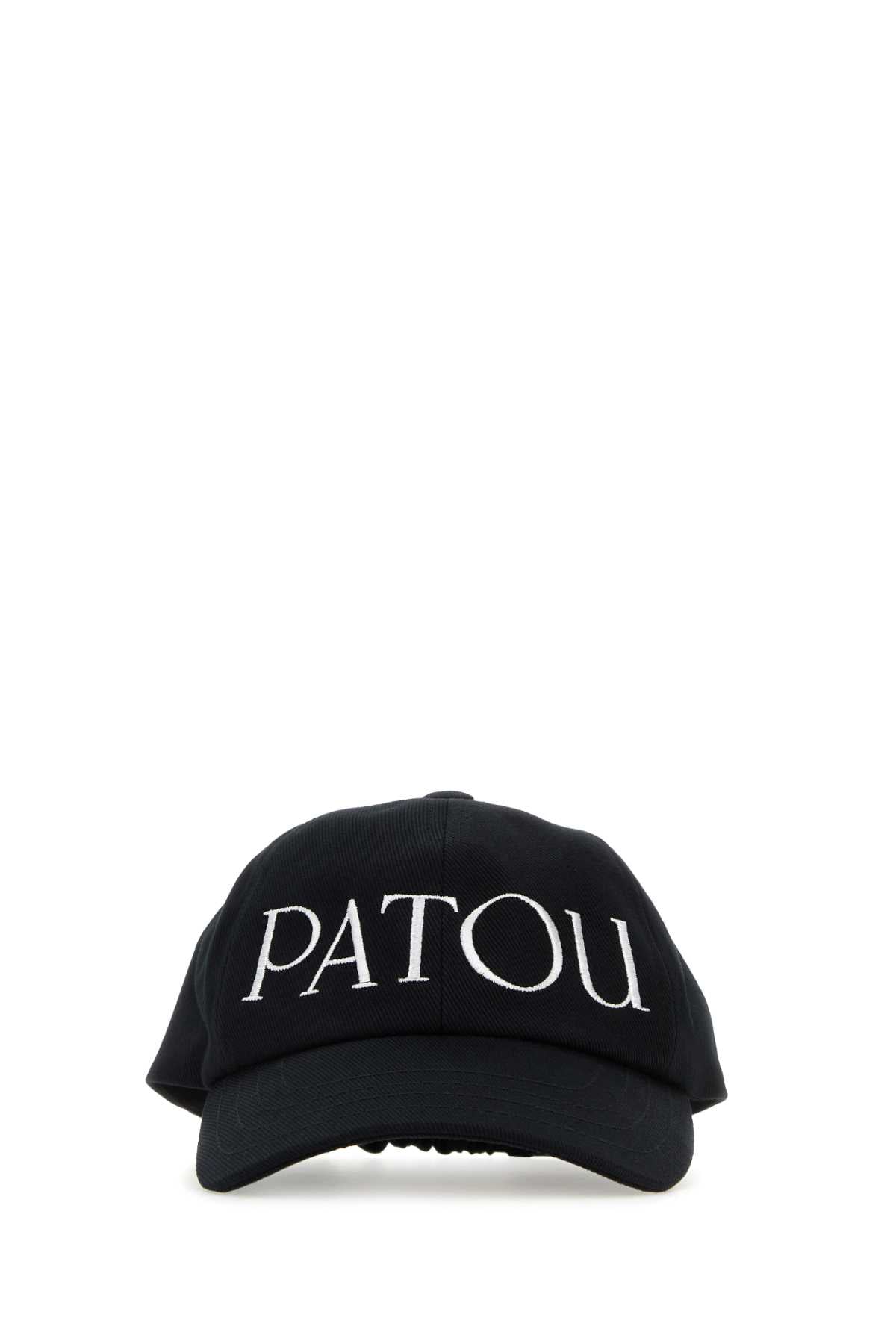Patou CAPPELLO Logo-Embroidered Cotton Baseball Cap — Black