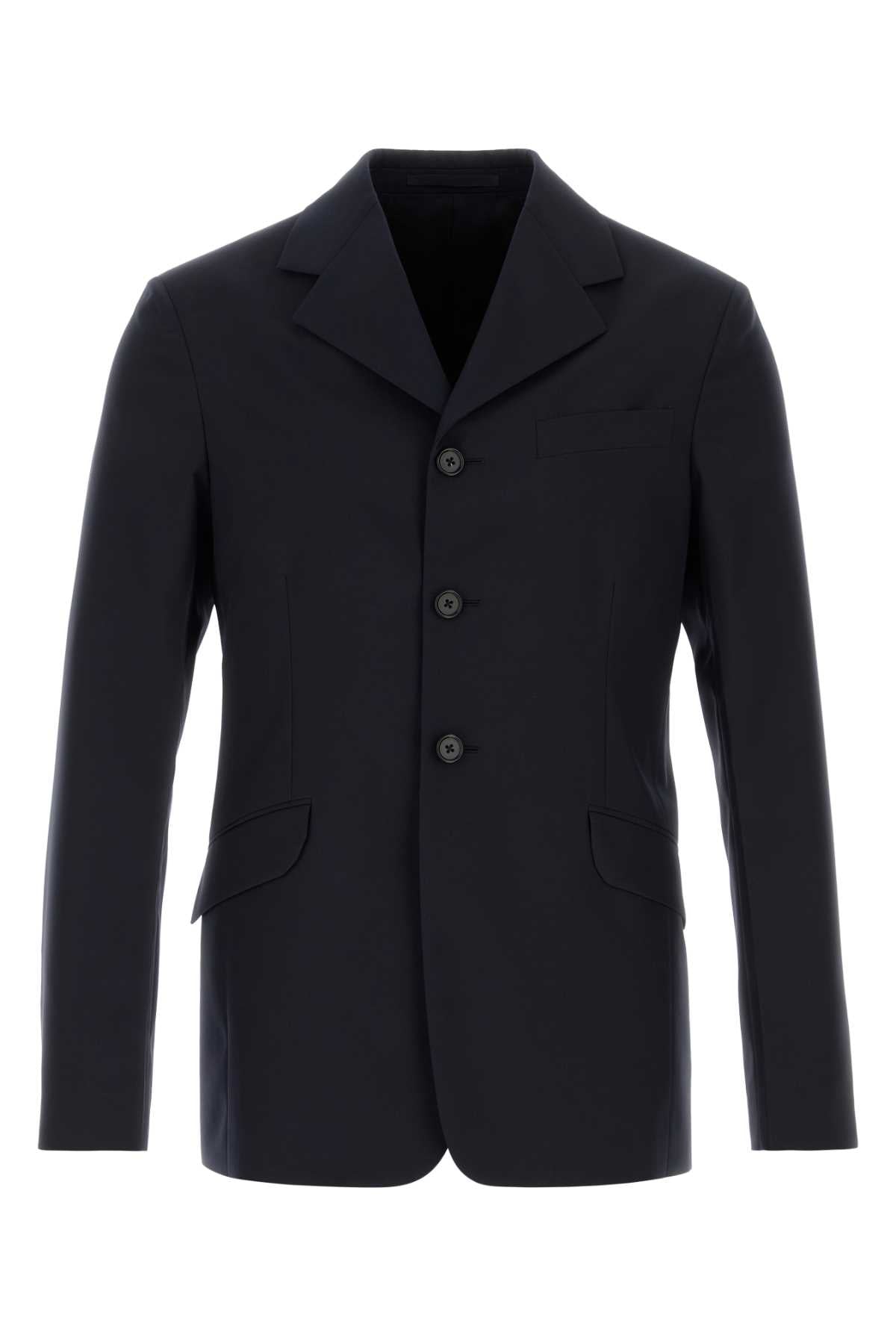 Blazer Jil Sander de lana virgen — Azul marino