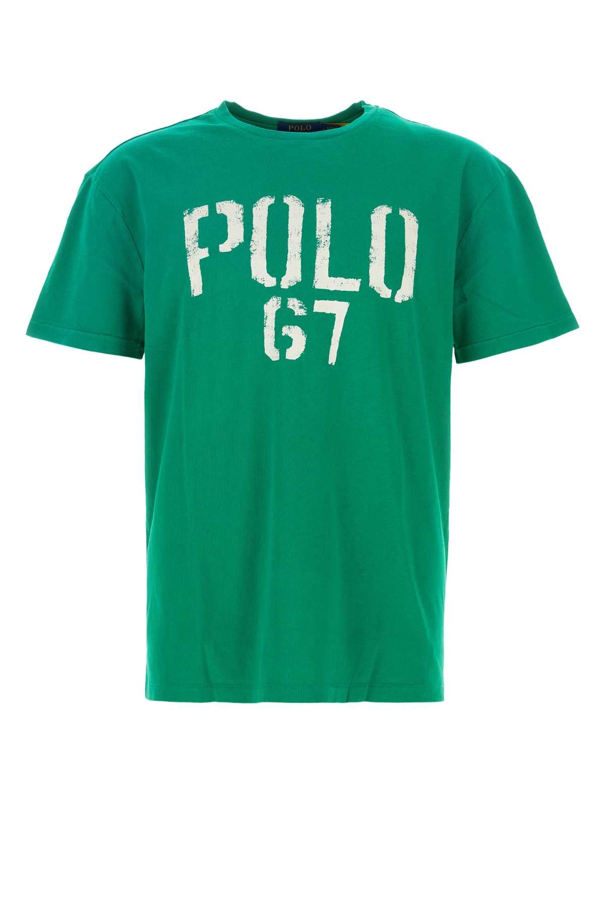 Polo Ralph Lauren Logo-Embroidered Cotton T-Shirt — Green