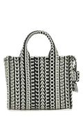 Marc Jacobs Monogram-Jacquard Leather Shoulder Bag — Black