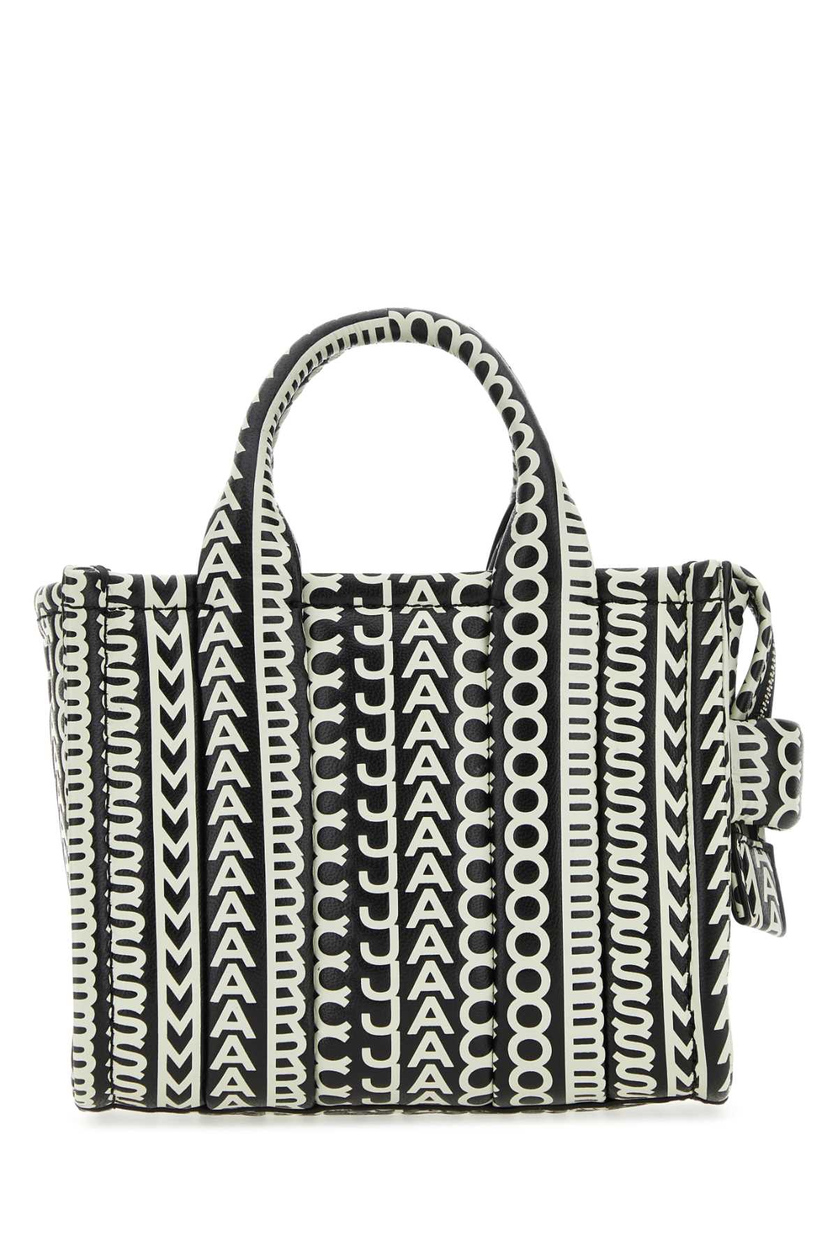Marc Jacobs Monogram-Jacquard Leather Shoulder Bag — Black