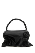 Y Project Sculptural Leather Top Handle Bag — Black