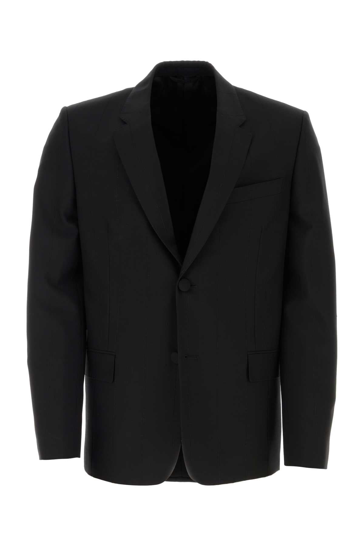 Givenchy Stretch Wool Blend Blazer — Black