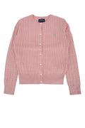 Polo Ralph Lauren Jr Cable-Knit Cardigan — Pink