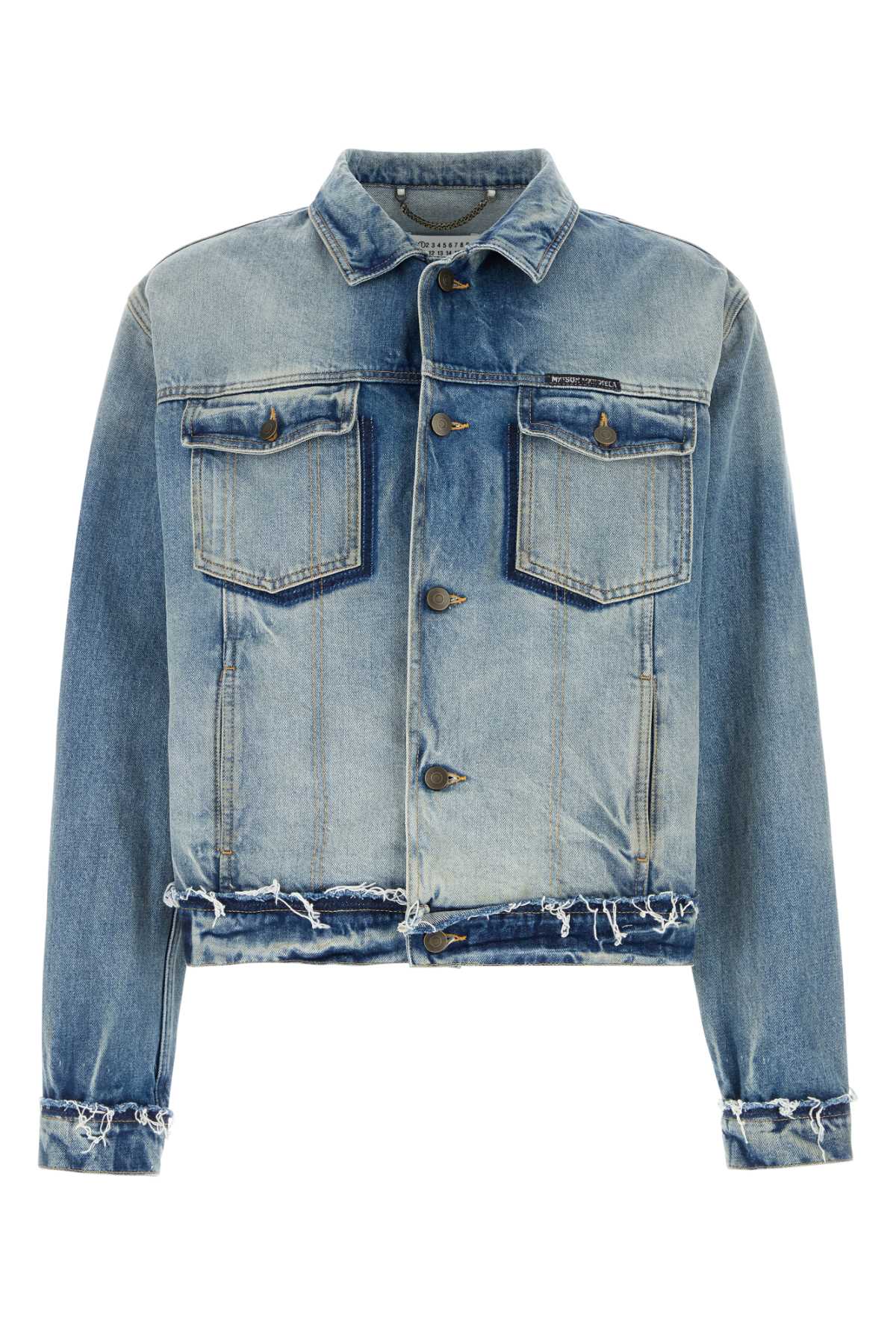 Maison Margiela Distressed Denim Jacket — Blue