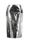 Jil Sander Ovine Leather Skirt — Silver