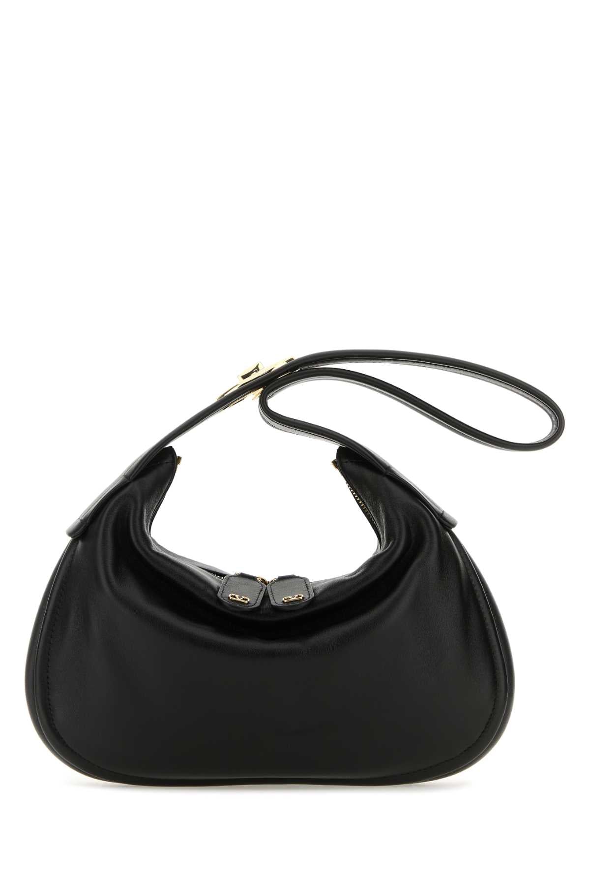 Valentino Garavani Go-Hobo Shoulder Bag — Black