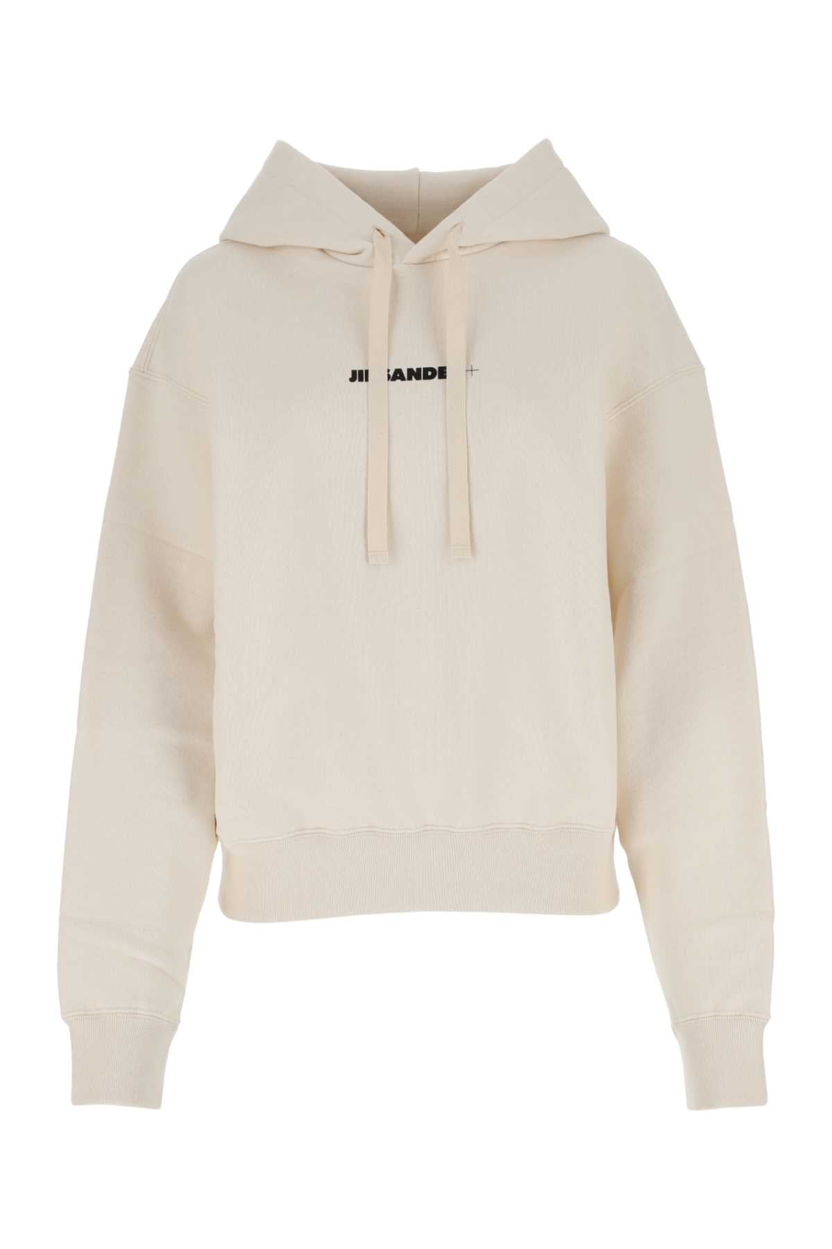 Jil Sander Cotton Oversize Sweatshirt — Beige