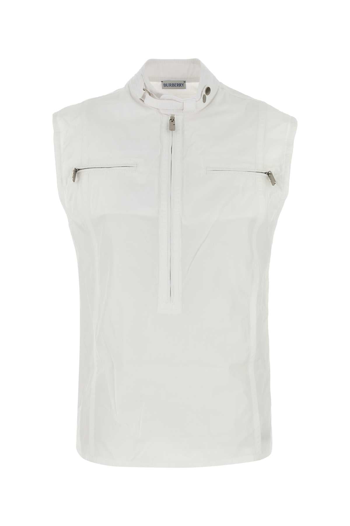 Burberry Cotton Vest — White