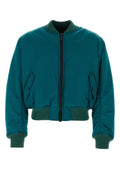 Botter Technical Satin Bomber Jacket — Green