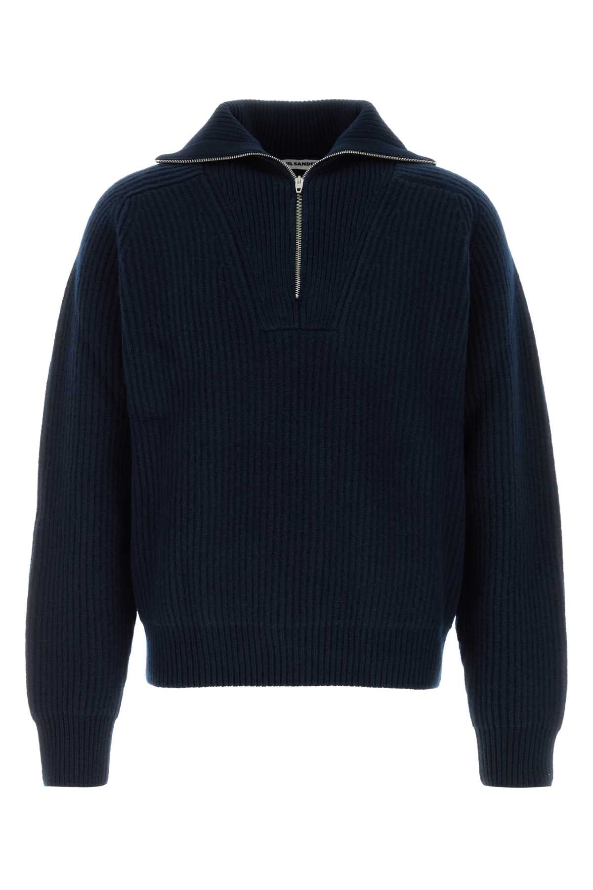 Jil Sander High Sweater — Navy