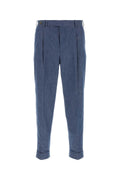 Pt Torino Cotton Trousers — Blue
