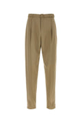 Saint Laurent Wool-Mohair Trousers — Beige