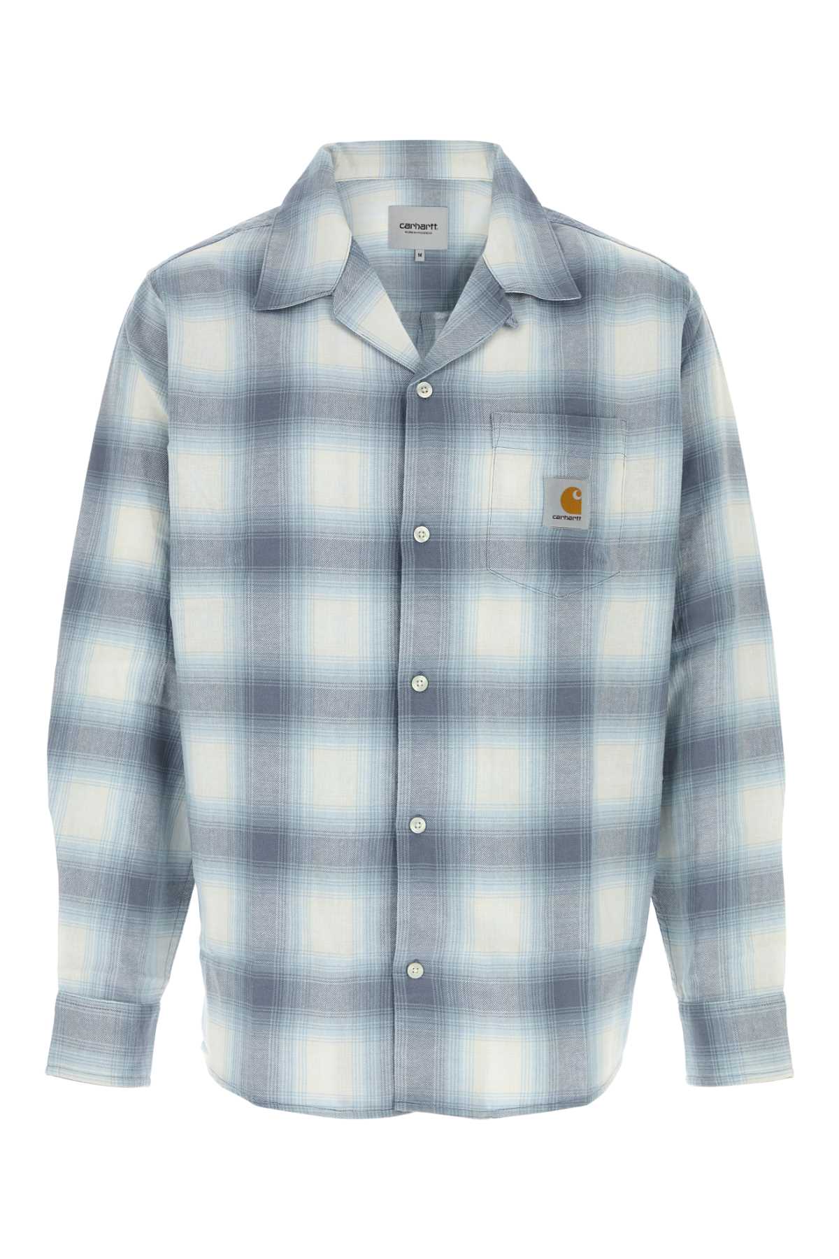 Carhartt Wip Cotton Twill Check Shirt — Blue