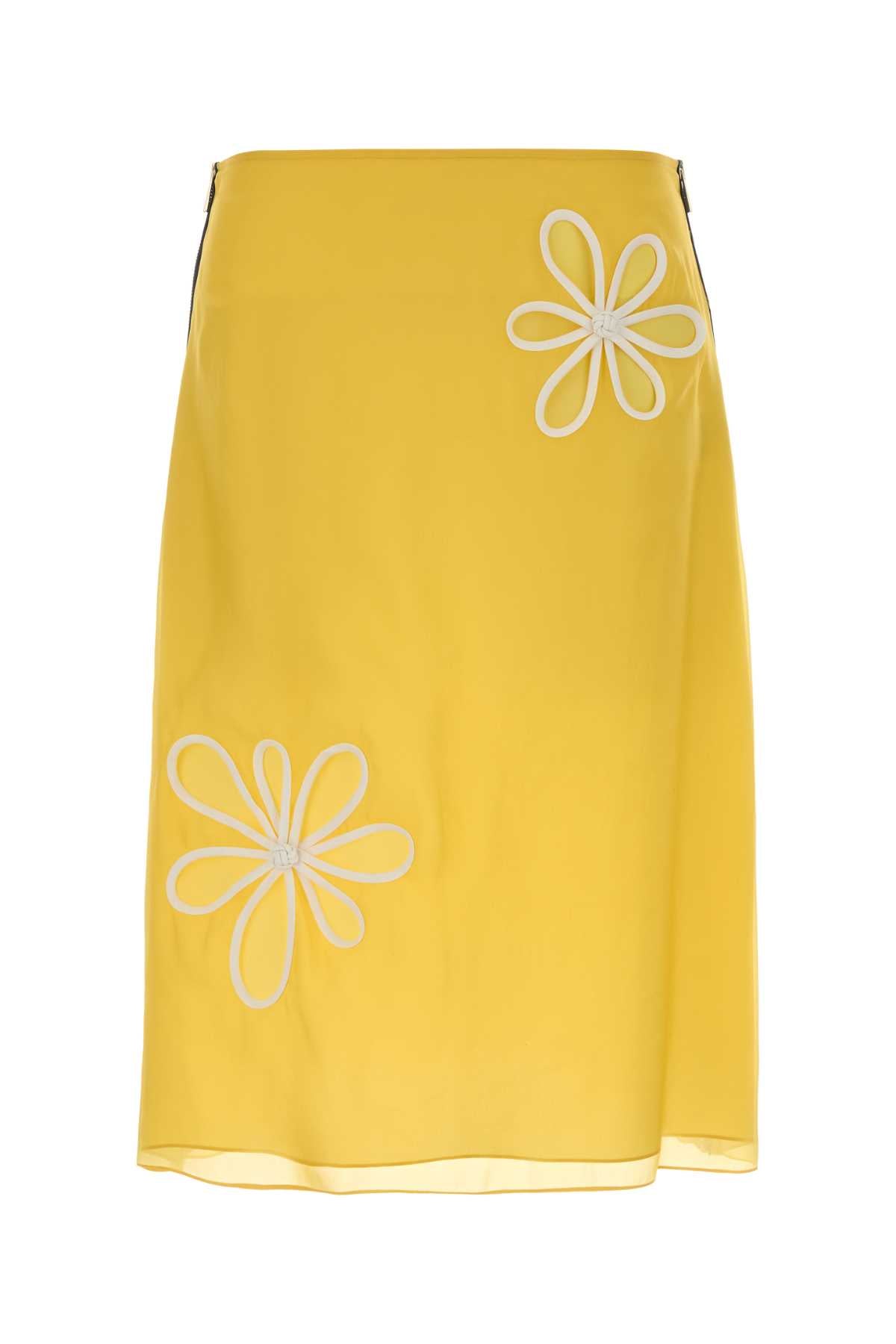 Fendi Silky Skirt — Yellow