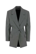 The Attico Virgin Wool and Cotton Blazer — Gray