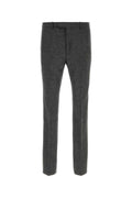 Gucci Melange Charcoal Wool Trousers — Gray