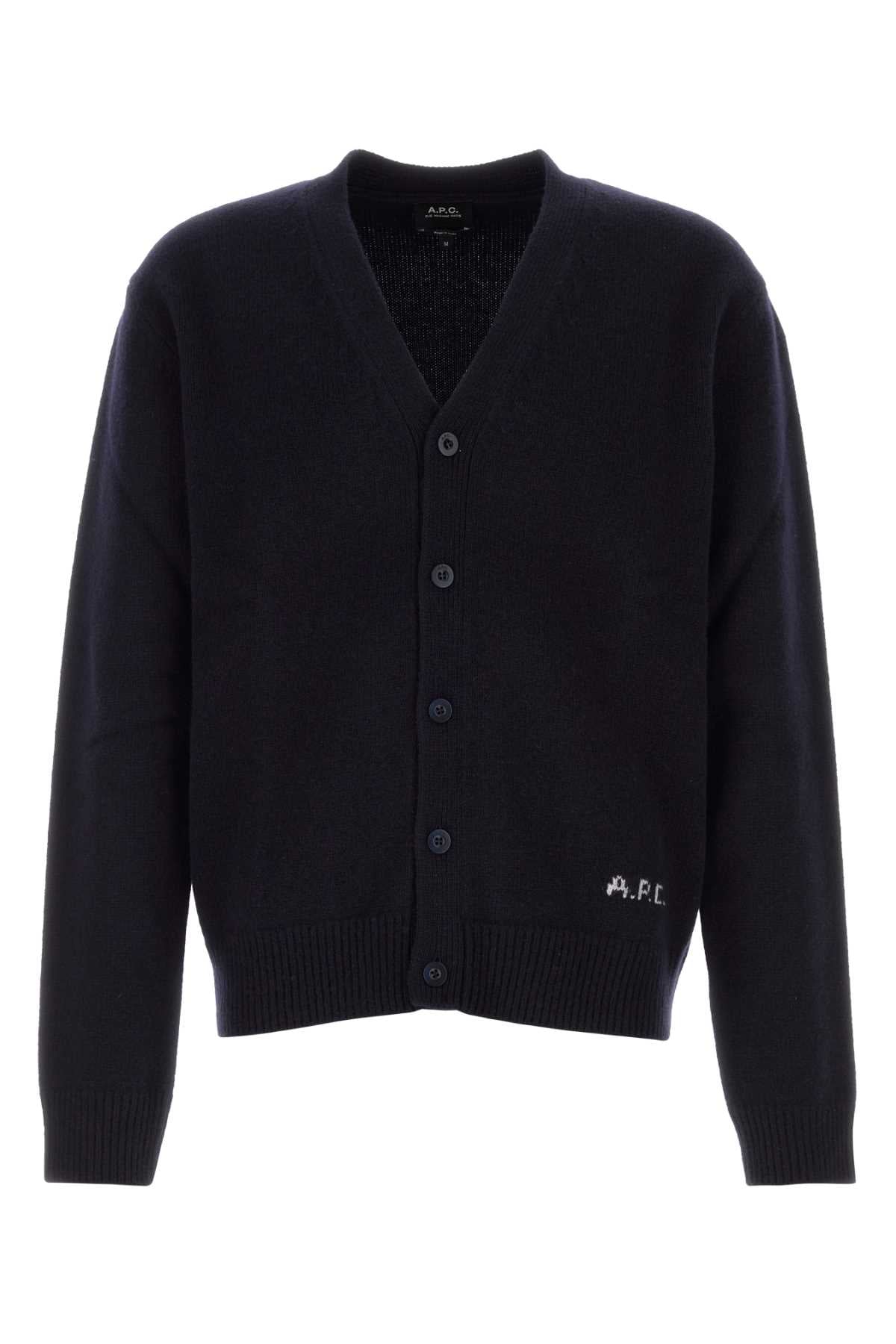 A.P.C. Pure Wool Cardigan — Navy