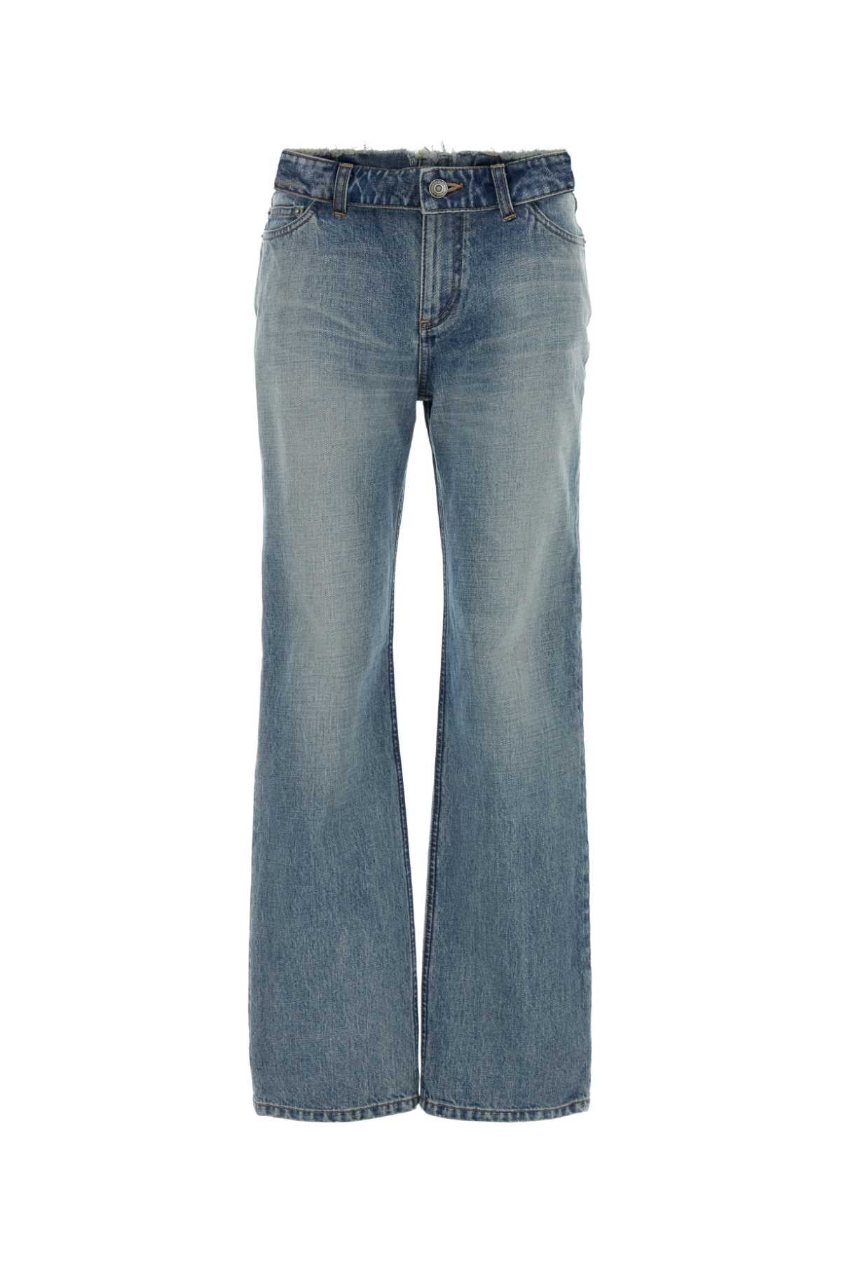 Vaqueros de mezclilla de lavado medio Alexander McQueen - Azul