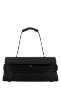 Moschino Nappa Leather Shoulder Bag — Black