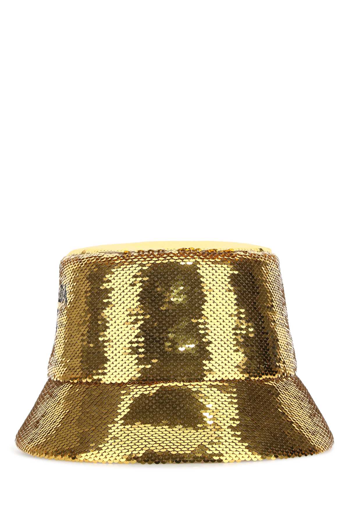 Prada CAPPELLO Gold Sequin Bucket Hat — Gold