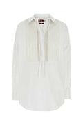 Gucci Pleated Poplin Tunic Shirt — White