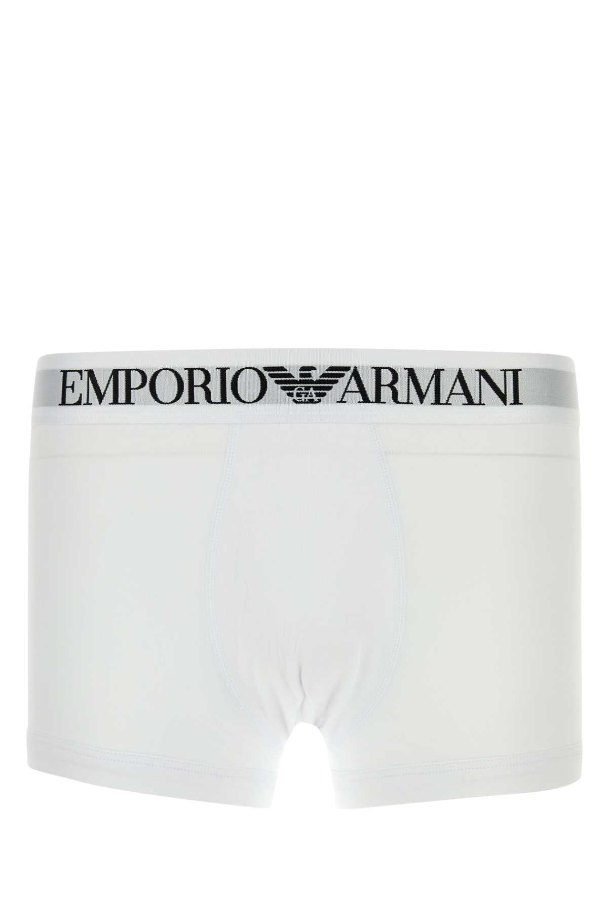 Emporio Armani Stretch Cotton Boxer — White