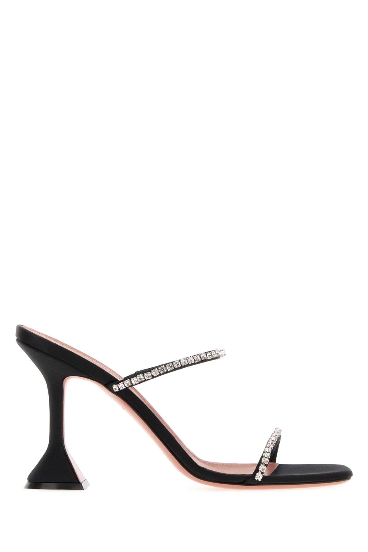Amina Muaddi Gilda Mule Sandal — Black