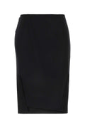 Versace Virgin Wool Pencil Skirt — Black