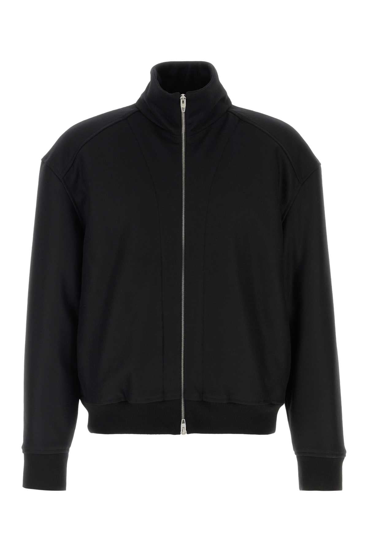Jil Sander Wool Zip-Up Jacket — Black