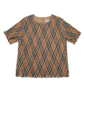 Burberry Jr Madeline B Chk Sweater — Beige