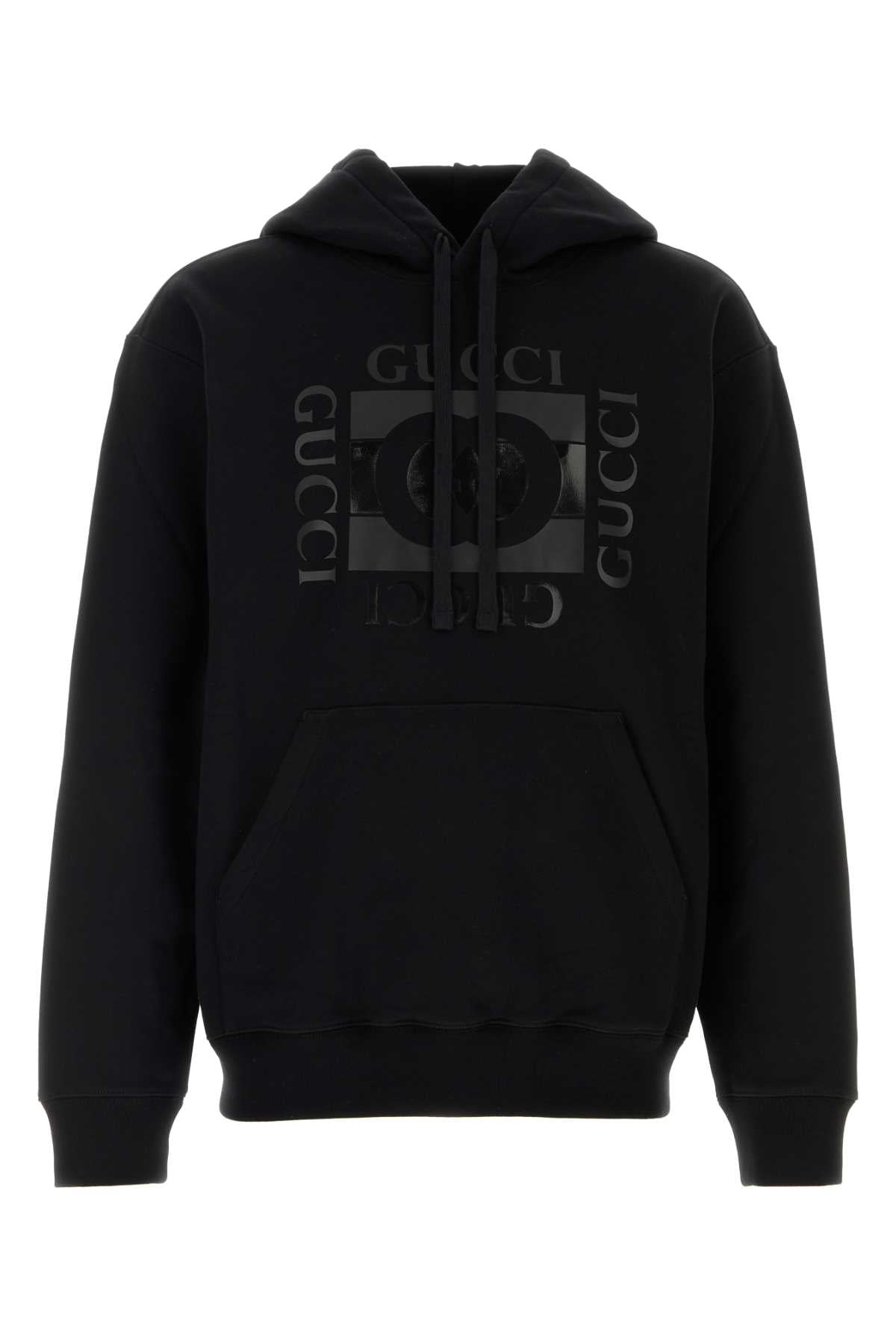Gucci Logo-Printed Cotton Sweatshirt — Black